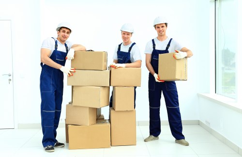 Preparing boxes and furniture for a Greenwich van move